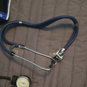 Blue and Silver Stethoscope